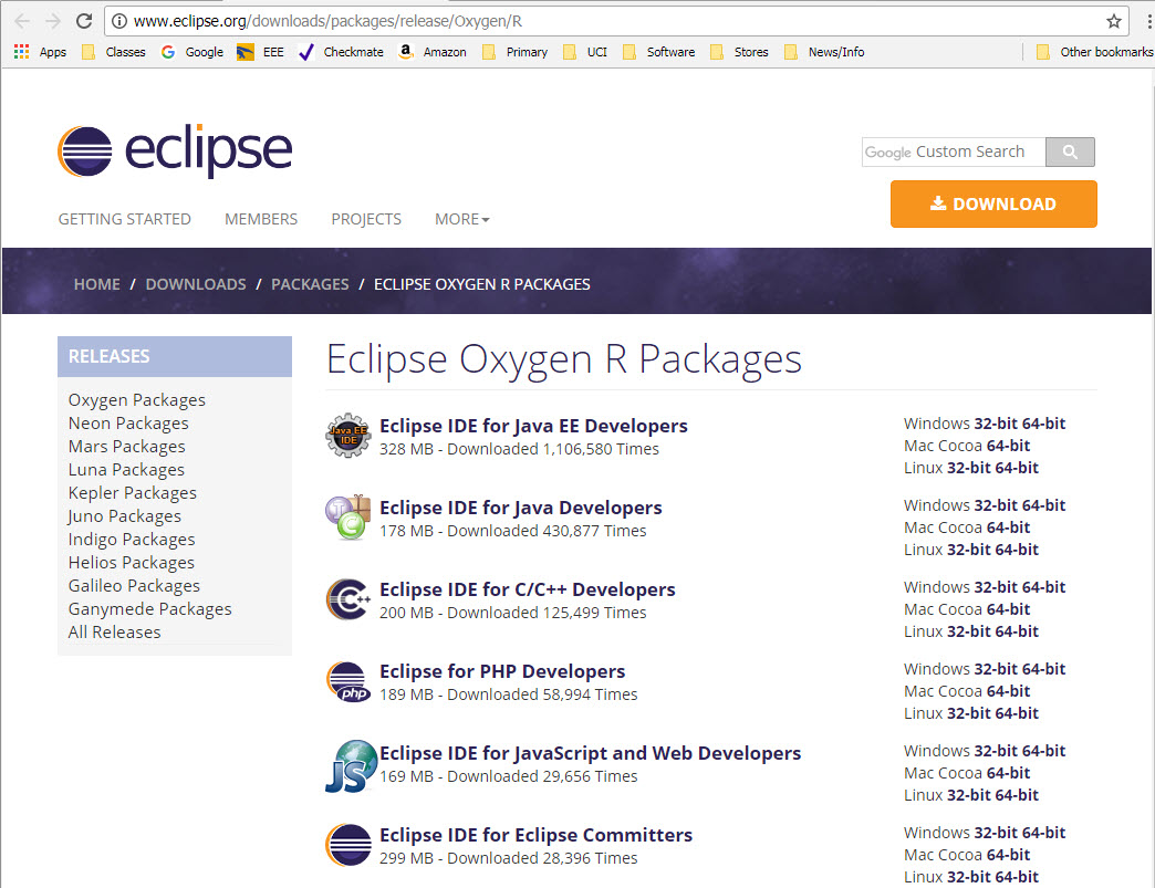 Eclipse Java Oxygen Download For Mac
